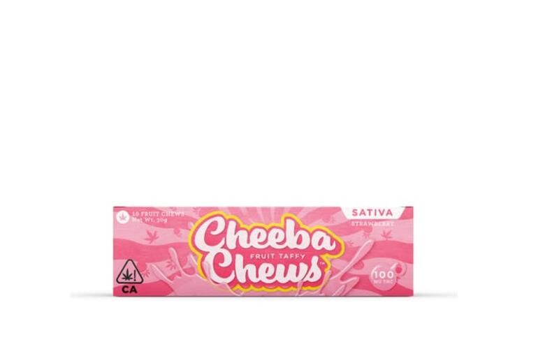 Cheeba Chew - Sativa Strawberry Taffy 100mg