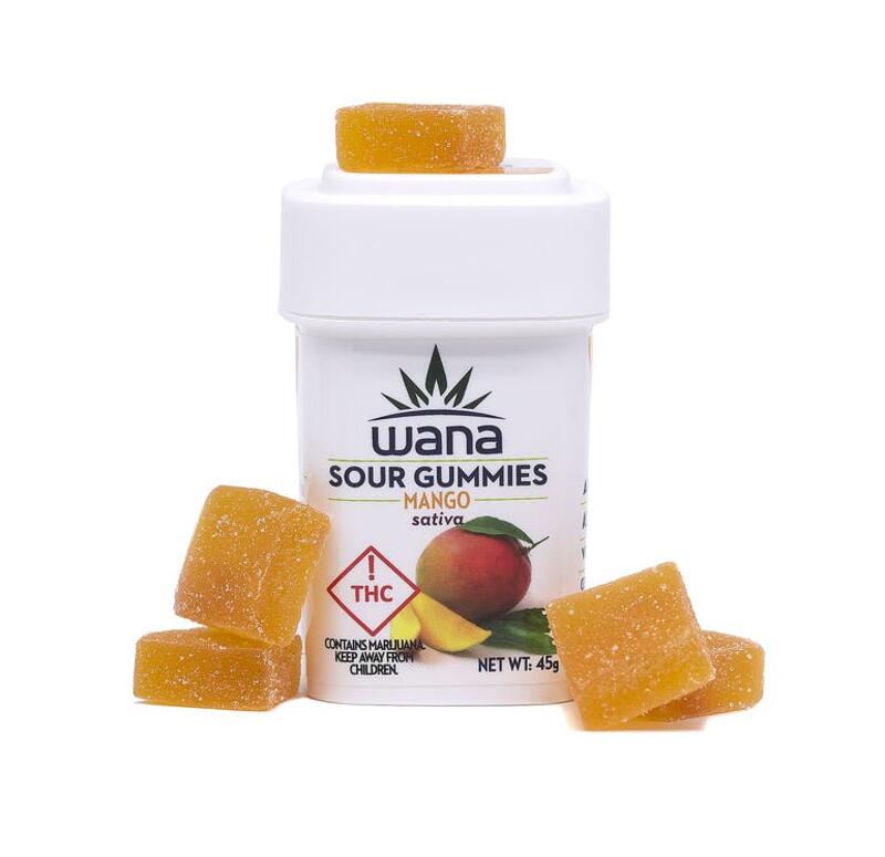 Wana Sour Gummies: Mango Sativa