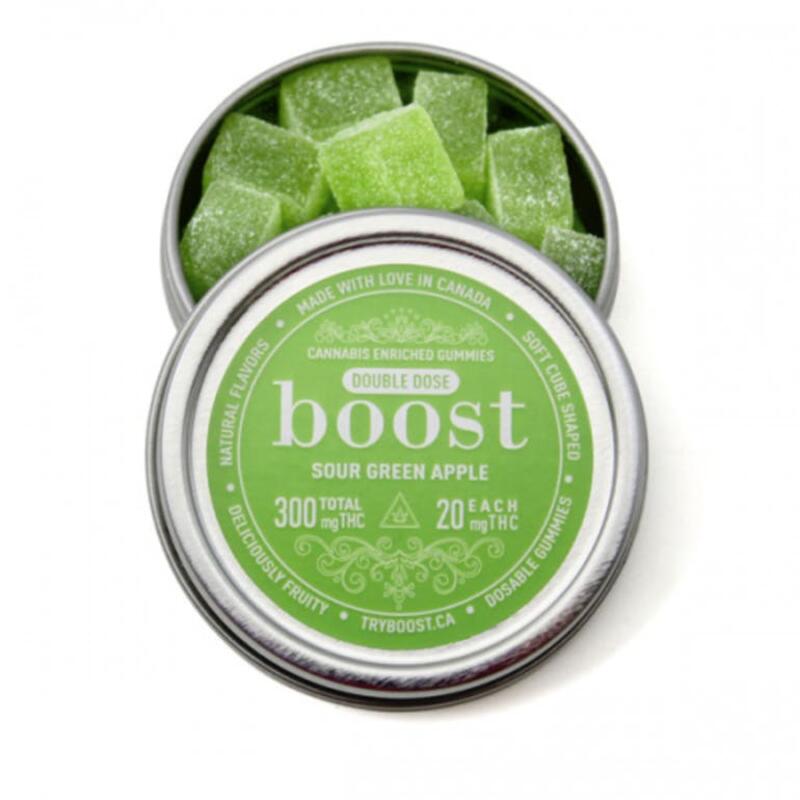 Boost Gummies - Sour Green Apple 300mg THC
