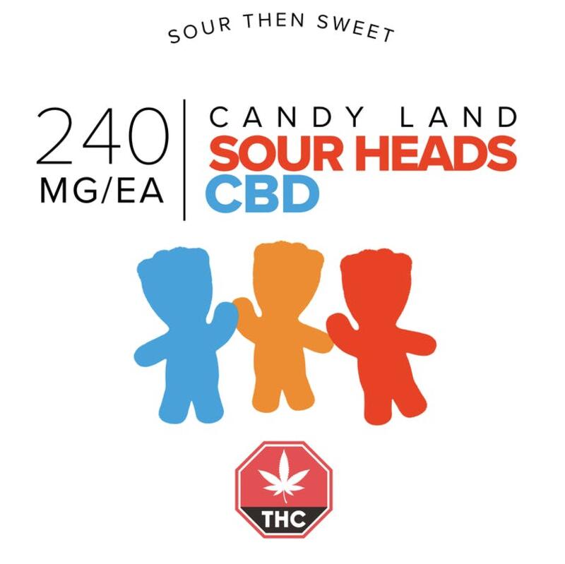 30% OFF!! Candy Land - Sour Heads 240mg CBD (1 Piece/240mg)