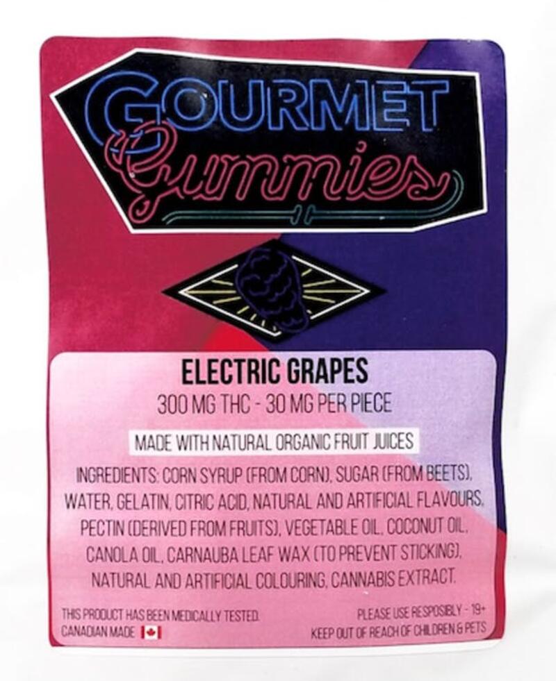 ELECTRIC GRAPES 300mg by GOURMET GUMMIES
