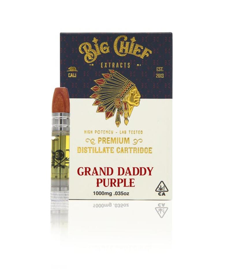 Big Chief THC Vape Cartridge 1G - GrandDaddyPurple