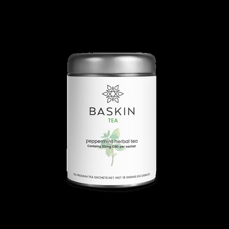 BASKIN™ Peppermint Herbal Tea – 25mg CBD
