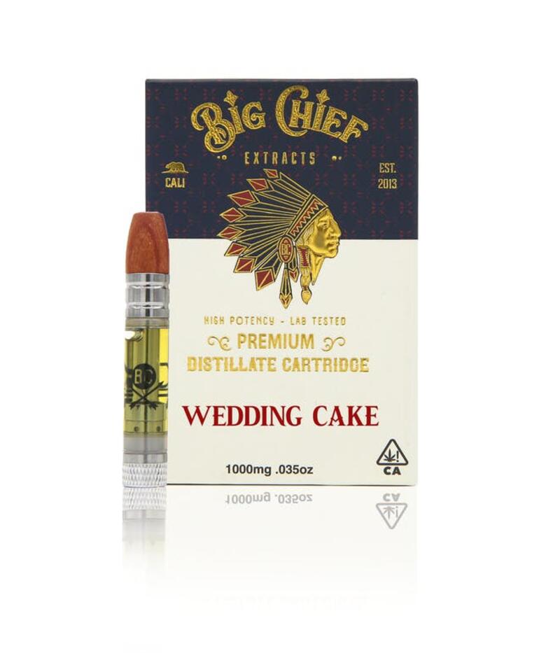 Big Chief THC Vape Cartridge 1G - Wedding Cake