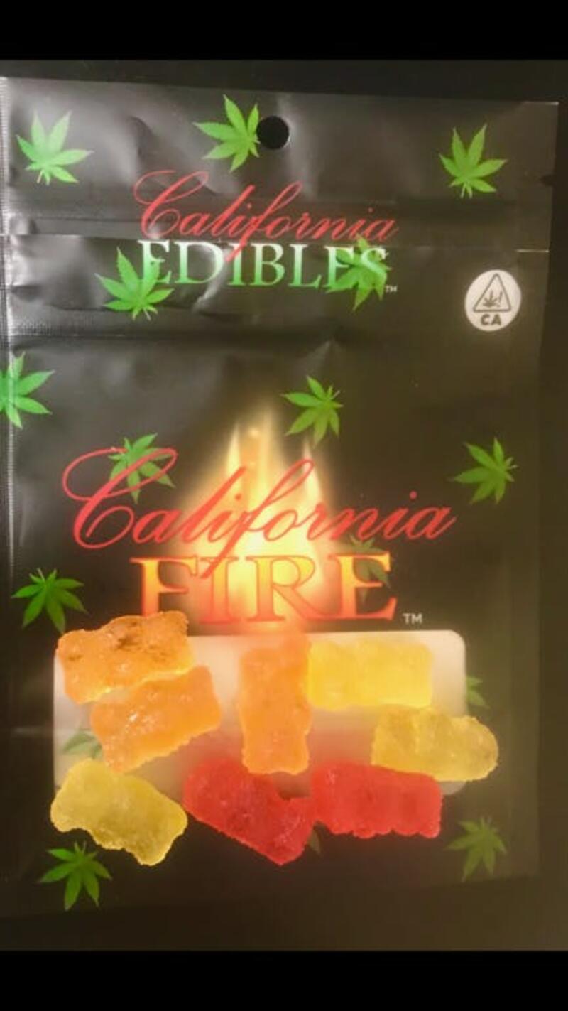 California FIRE Mixed Fruit Gummy Bears 600mg THC