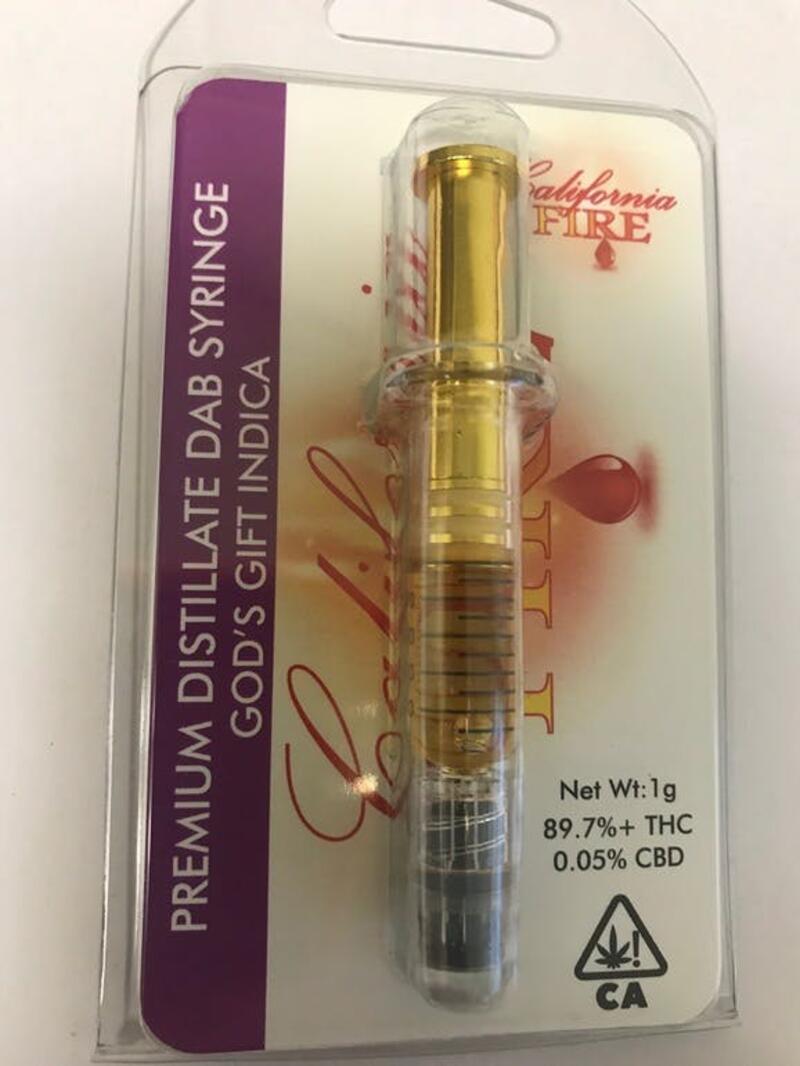 God's Gift California FIRE Distillate Syringe