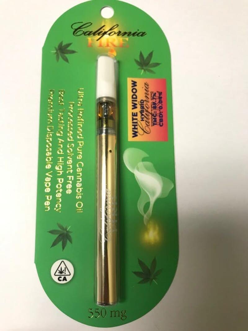 White Widow California FIRE Disposable Pen