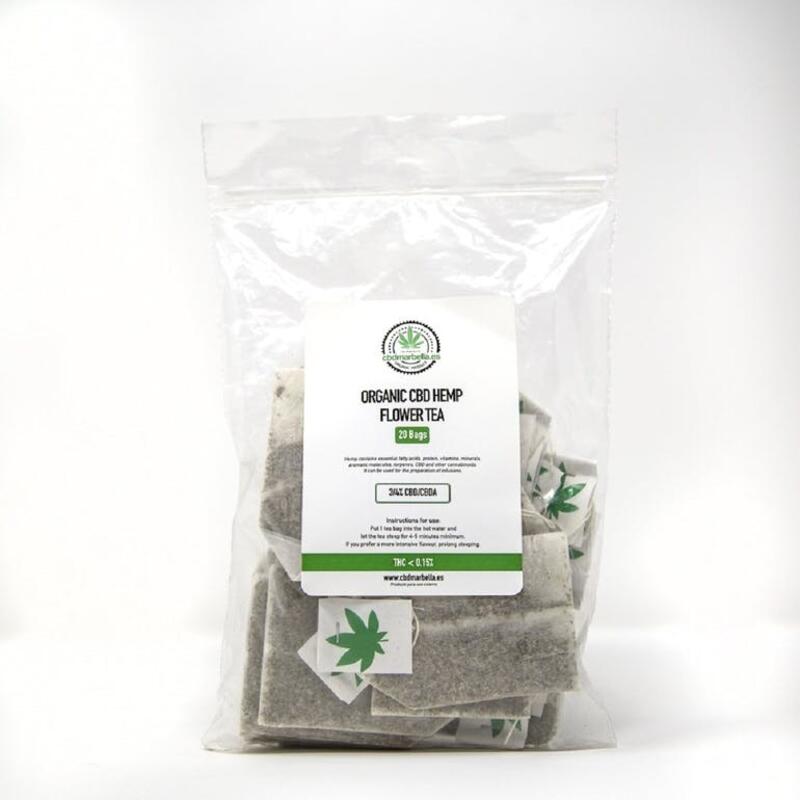 Organic Hemp CBD Flower Buds Tea In Tea Bags