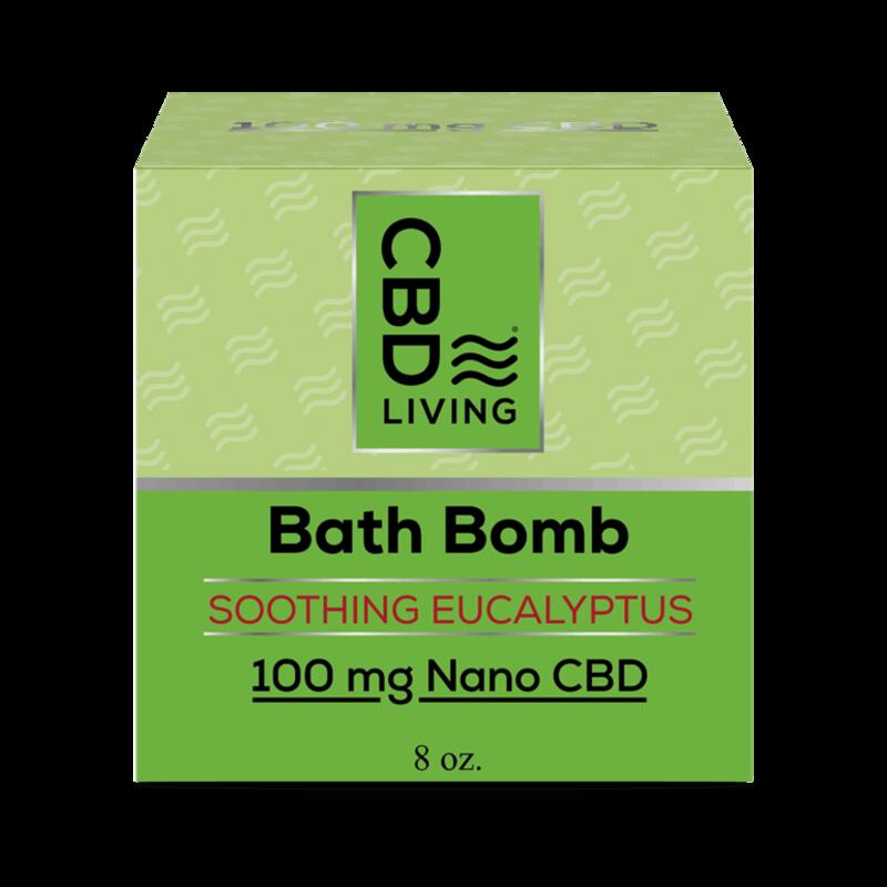 CBD Living Bath Bomb 100mg Eucalyptus