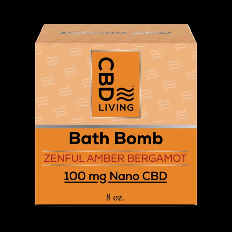 CBD Living Bath Bomb 100mg Amber Bergamont
