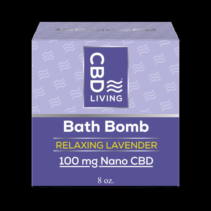 CBD Living Bath Bomb 100mg Lavender