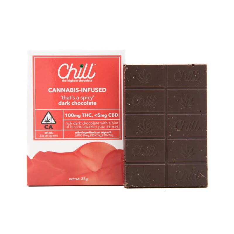 Chill 'thats a spicy" Dark Chocolate 100mg