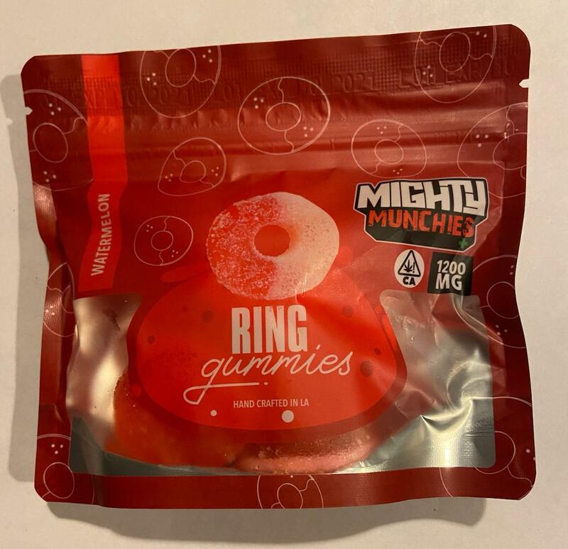 Mighty Munchies Watermelon Rings 1200mg