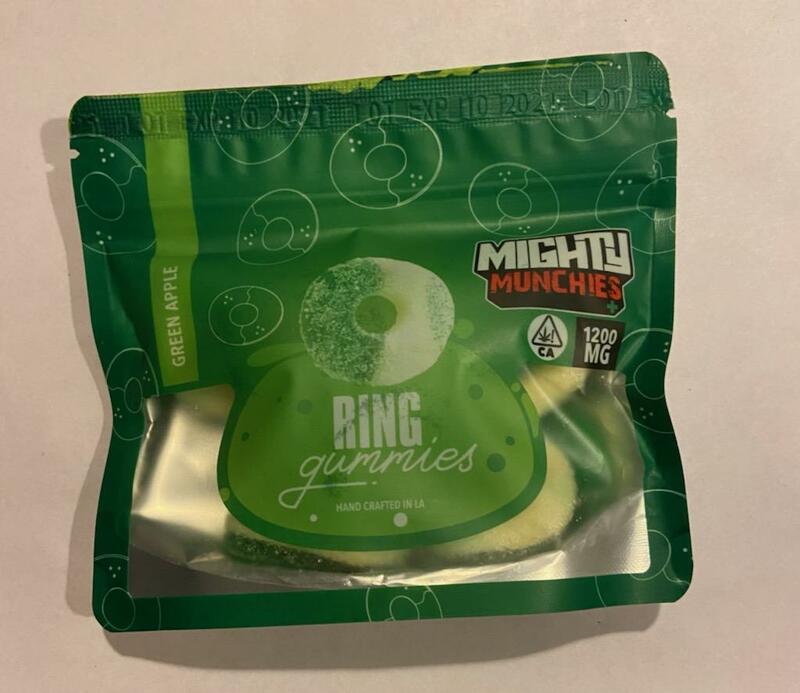 Mighty Munchies Green Apple Rings 1200mg