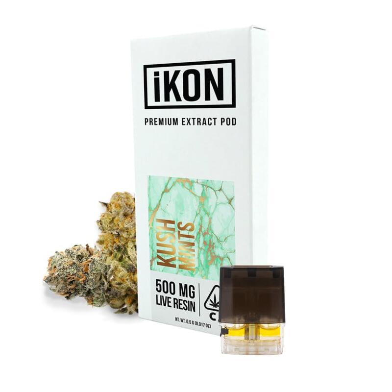 *NEW* iKON Pod - Live Resin, Kush Mints .5 gram