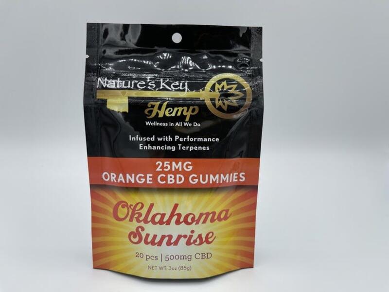 500mg CBD Oklahoma Sunrise Gummies with Terpenes