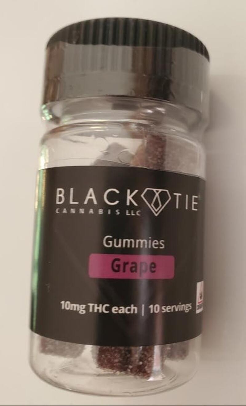 Black Tie - Grape THC Gummies (100mg)
