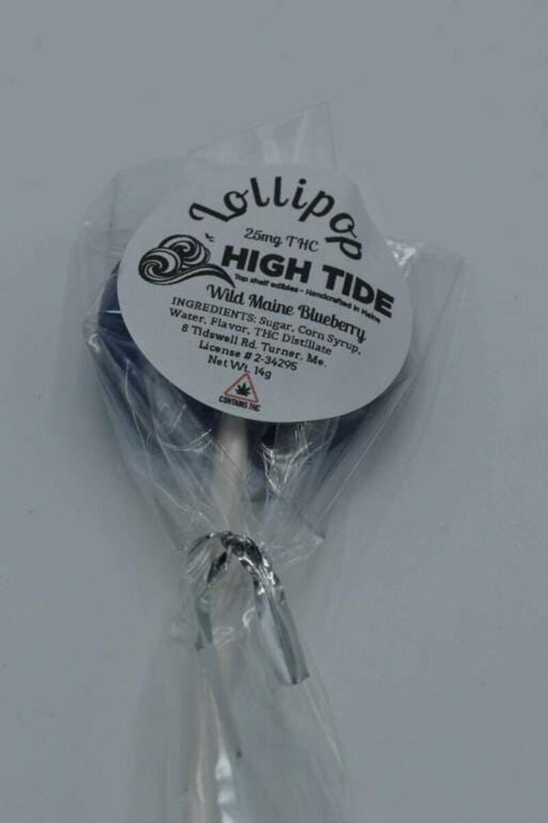 High Tide 25mg Wild Maine Blueberry Lollipop