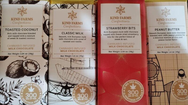 Kind Farms - Milk Chocolate Bars Various Flavors (300mg)
