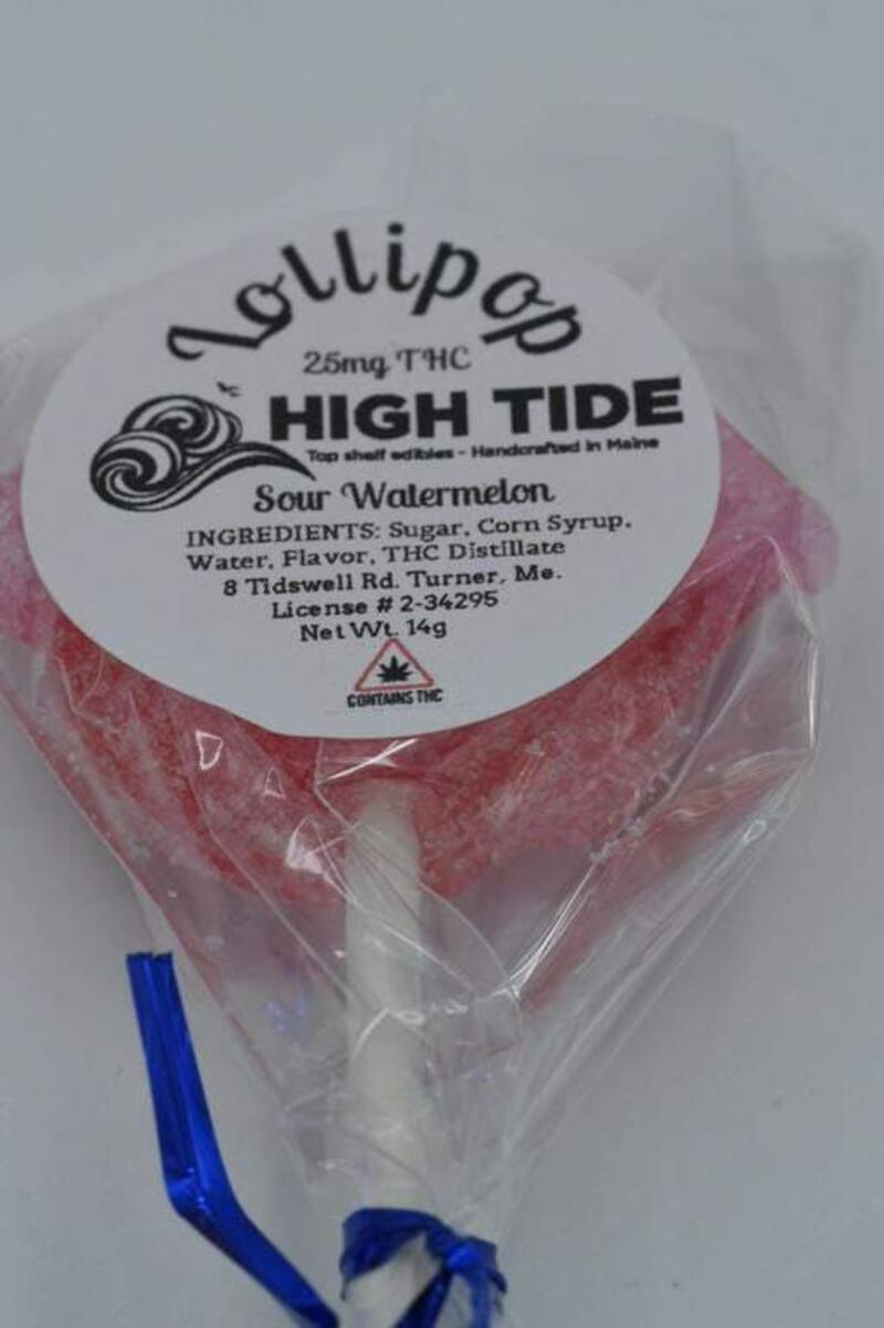 High Tide 25mg Sour Watermelon Lollipop