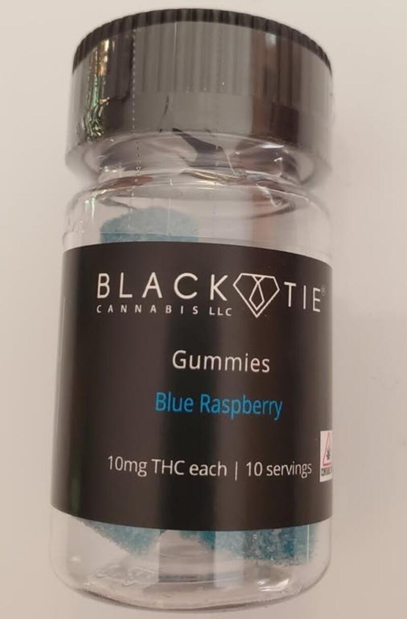 Black Tie - Blue Raspberry THC Gummies (100mg)