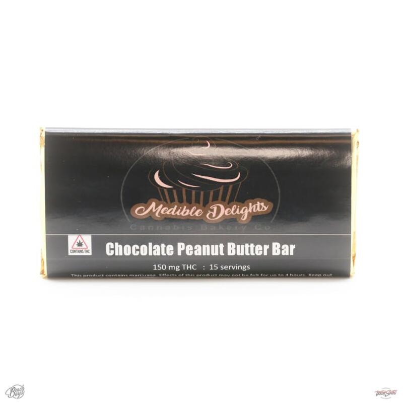 150mg Peanut Butter Chocolate Bar - Medible Delights