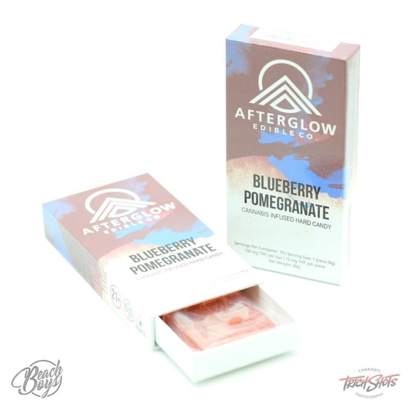 100mg Blueberry Pomegranate Hard Candy (10-pack) - Afterglow Edibles