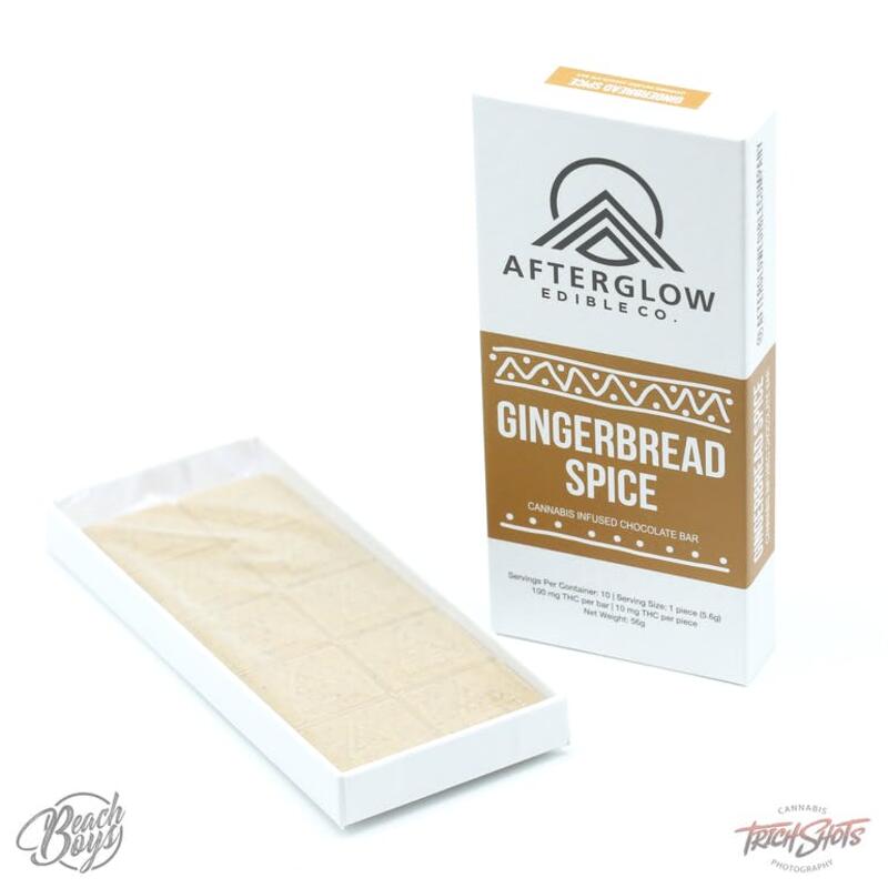 100mg Gingerbread Spice Chocolate Bar - Afterglow Edible Co.