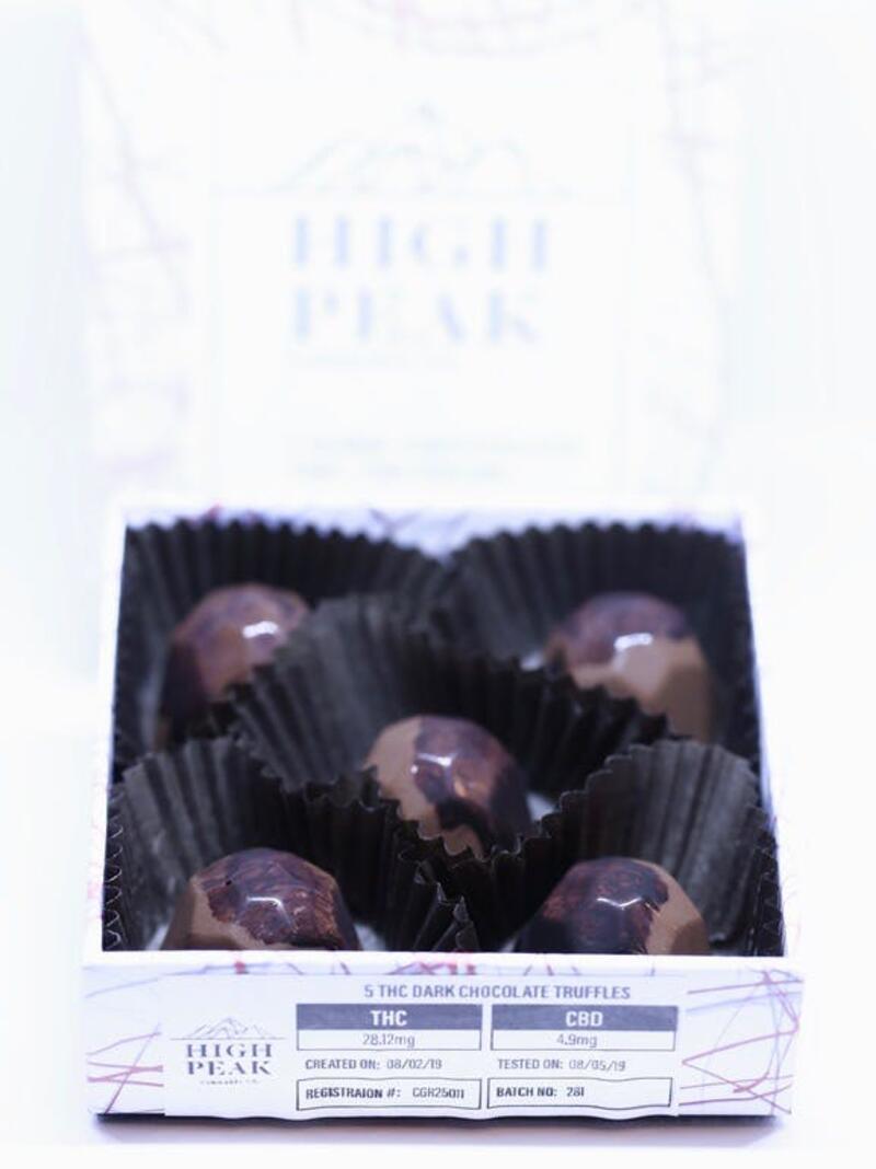 150mg THC Chocolate Truffles (5-pack) - High Peak Cannabis Co