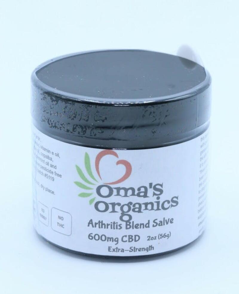 600mg CBD Arthritis Blend Salve Jar 2oz - Oma's Organics