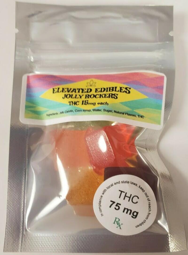 ELEVATED EDIBLES JOLLY ROCKERS THC 75MG