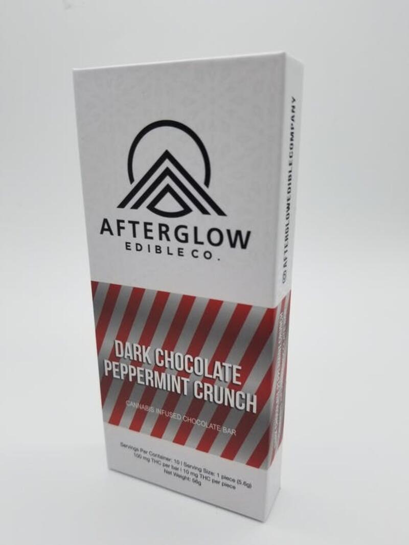 AfterGlow Dark Chocolate Peppermint Crunch Bar 100mg