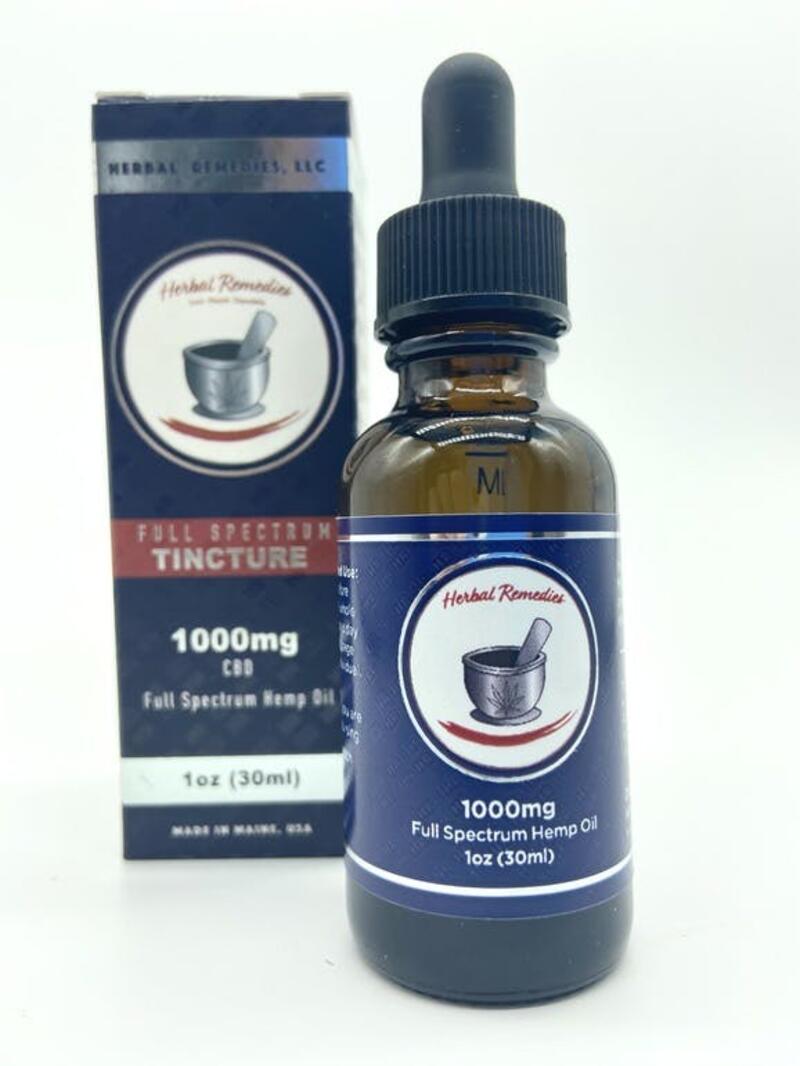 Herbal Remedies Full Spectrum Hemp Oil 1000mg