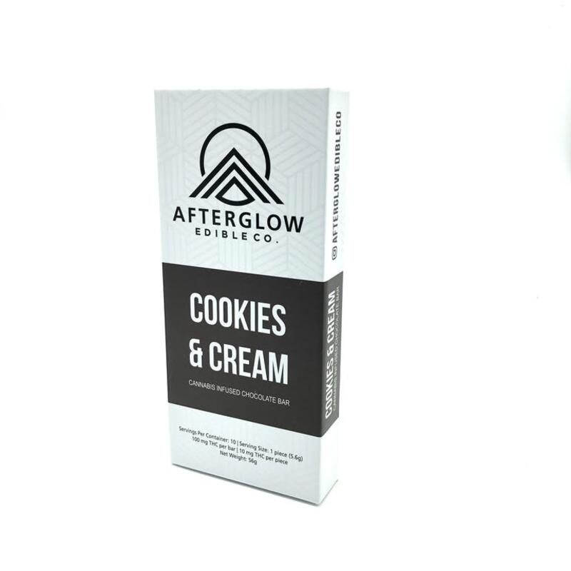 AfterGlow Cookies N' Cream White Chocolate Bar 100mg