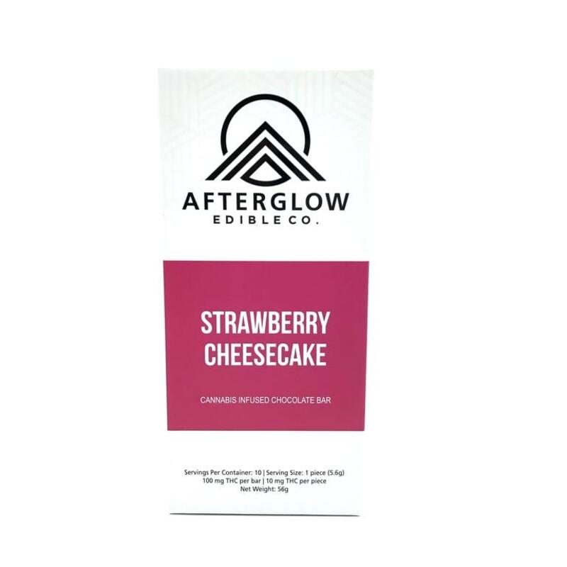 AfterGlow Strawberry Cheesecake White Chocolate Bar 100mg