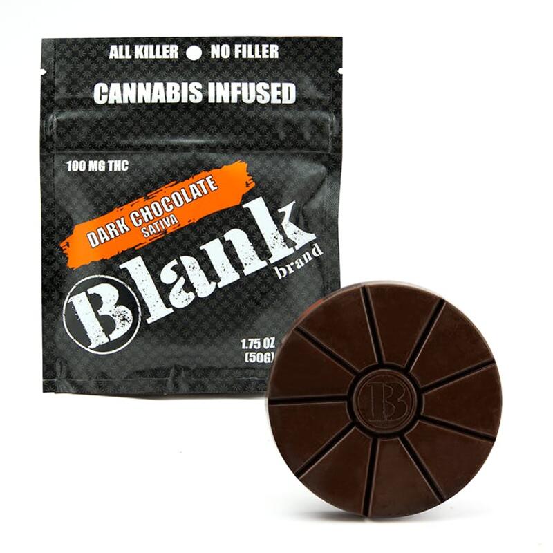 Blank Brand - Dark Chocolate- SATIVA (100MG)