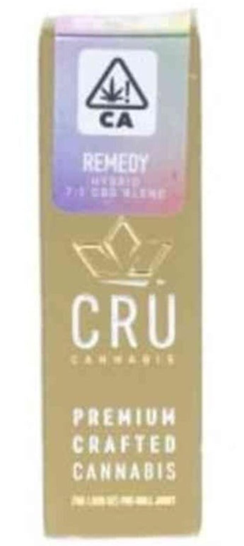 CRU - Remedy - 10:1 - CBD Flower Preroll (EX)