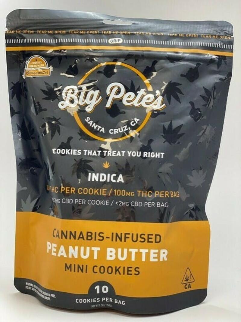 Big Pete's - Peanut Butter Cookies - 100mg Indica