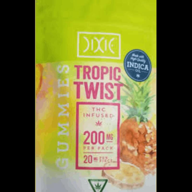 200mg THC Indica Tropic Twist Gummies