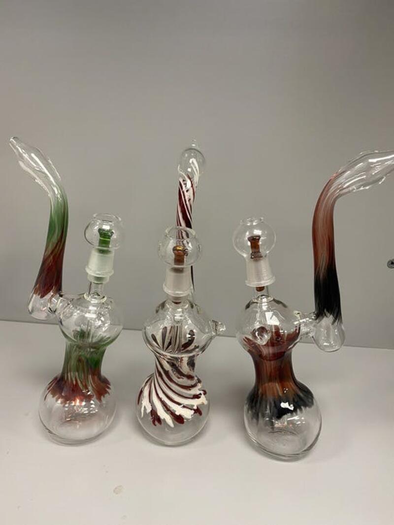 Lg Glass Bubbler with Nail