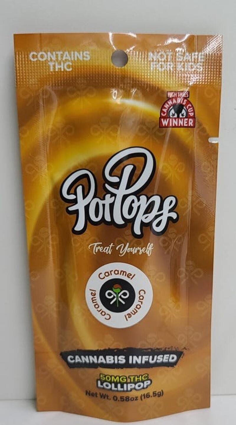 Pot Pops Caramel Lollipop 50 mg 1pk