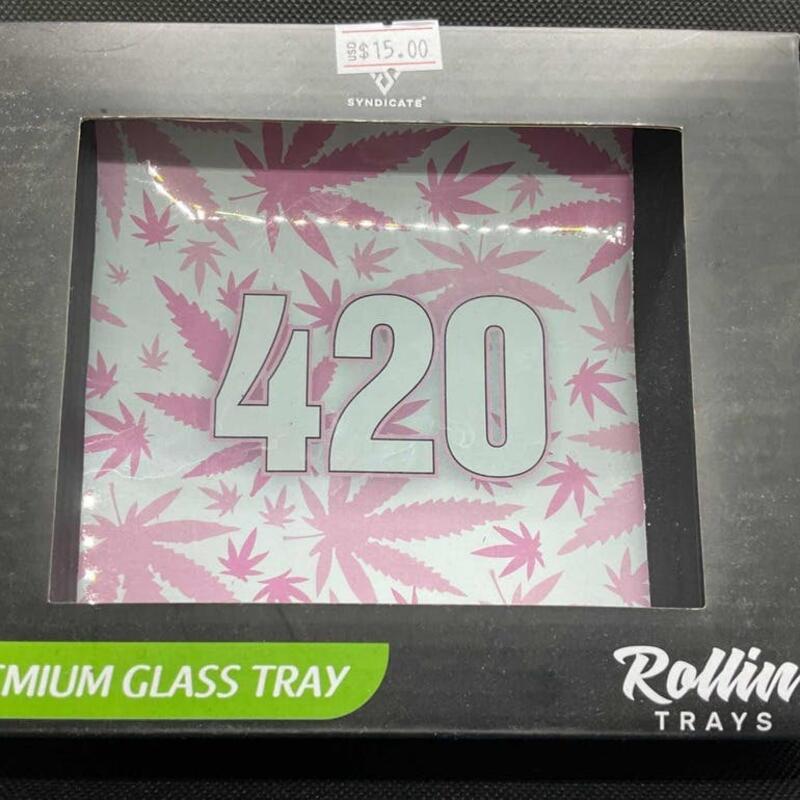420 Small Glass Rolling Tray