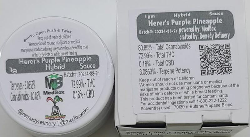 Remedy Refinery Herer's Purple Pineapple Sauce
