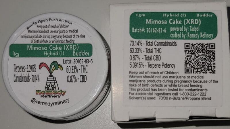 Remedy Refinery Mimosa Cake Budder