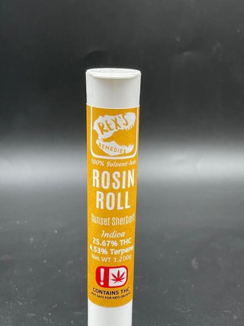 Rex's Remedies - Sunset Sherbet Rosin Roll 1g (OTD - TAX INCLUDED)