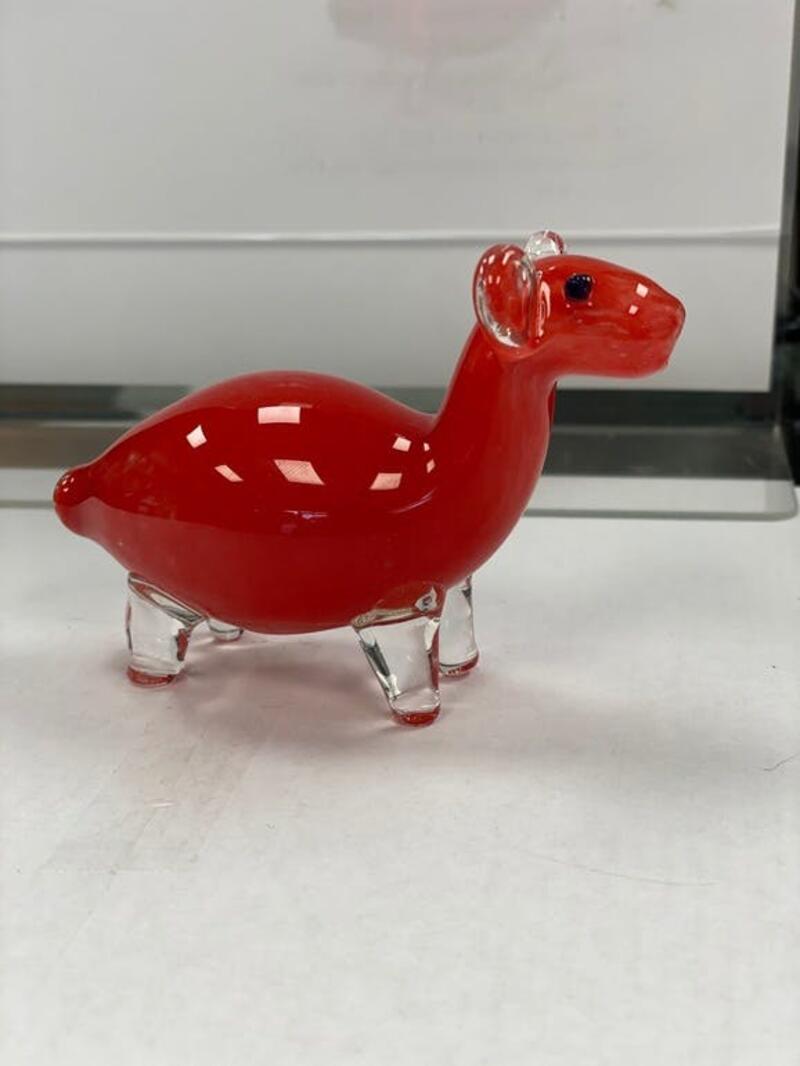 Glass Pipe Misc Animal RED