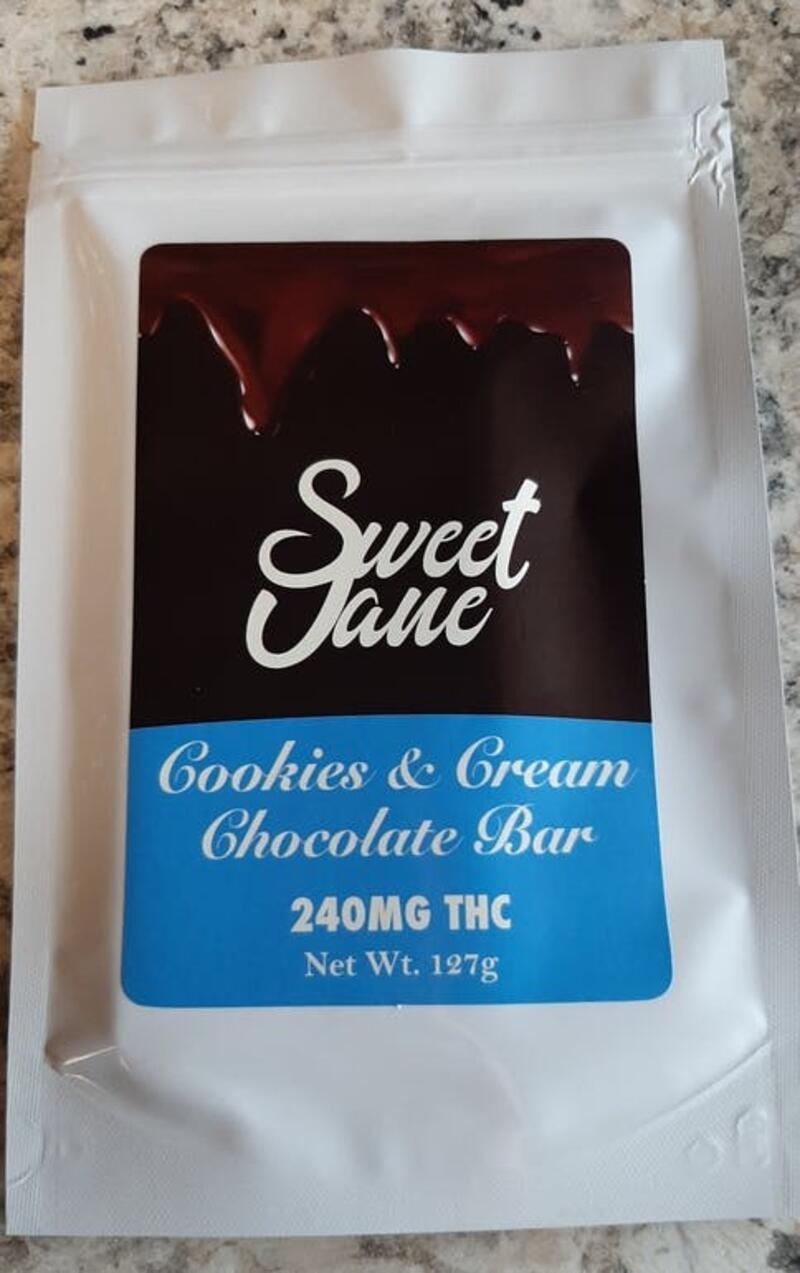 Sweet Jane Cookies and cream chocolate bar