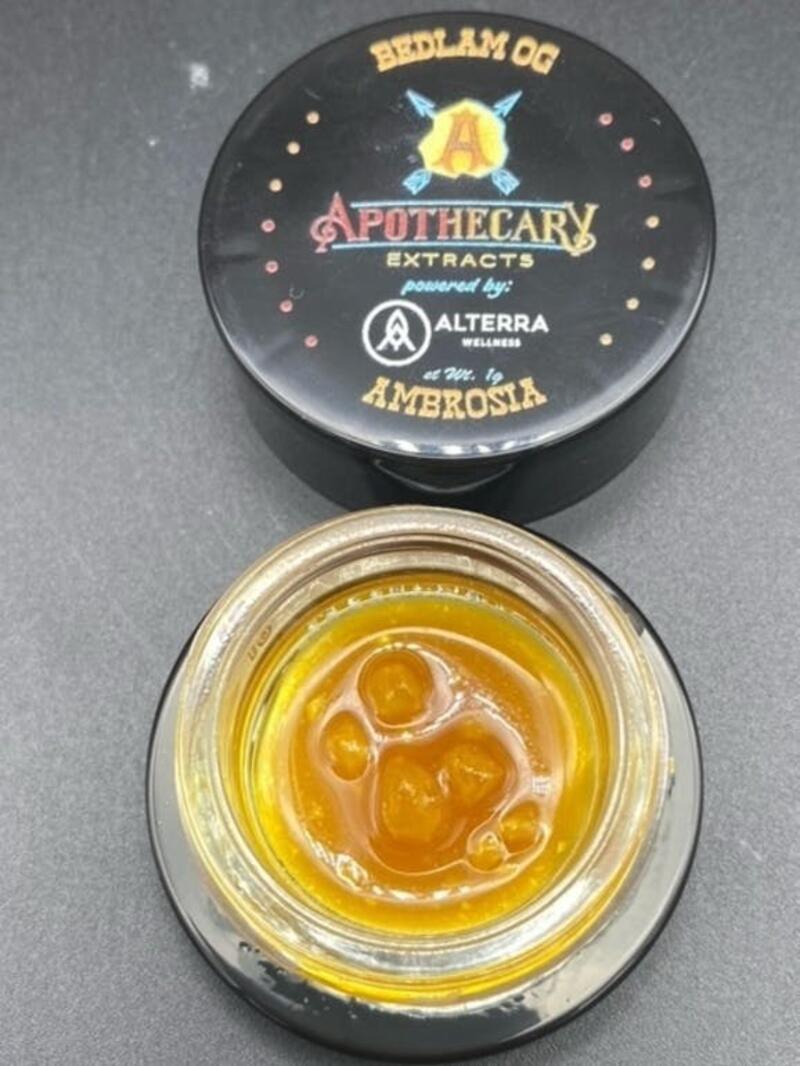 Apothecary Extracts -Bedlam OG Ambrosia 1g (OTD - TAX INCLUDED)