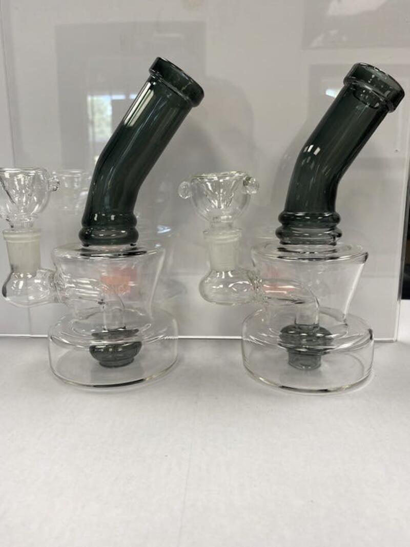 Glass Water Pipe CLEAR & BLACK