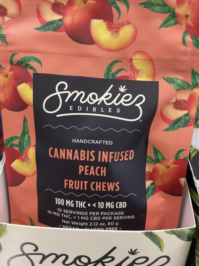 Smokiez Edibles - Sweet Peach Fruit Chews 100 MG (OTD - TAX INCLUDED)